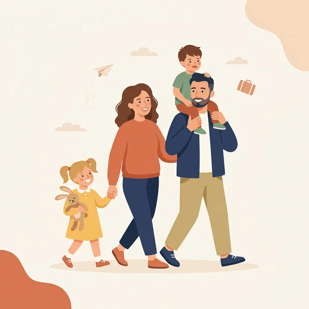 Famiglia Nami: mamma, papà e due figli